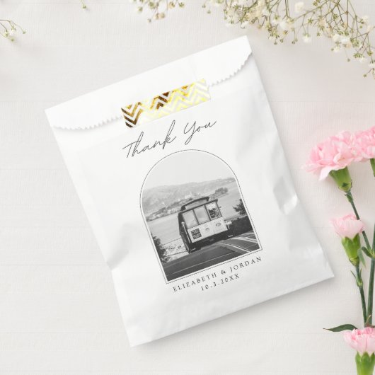 San Francisco trouwtrolley foto dank u Bedankzakje (Gezegeld)