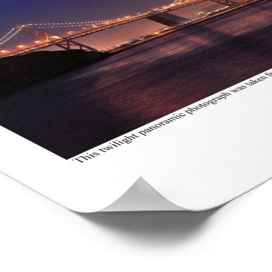 San Francisco Twilight Panorama Poster (Hoek)