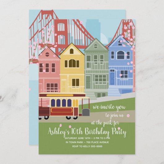 San Francisco Uitnodiging (Voorkant / Achterkant)