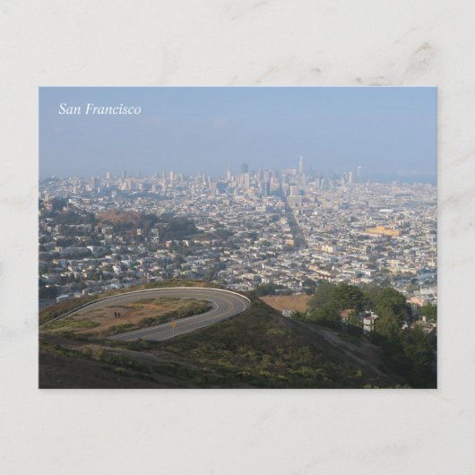 San Francisco Uitzicht vanaf Twin Peaks Briefkaart (Voorkant)