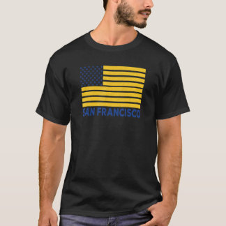 San Francisco USA Flag BlueYellow San Francisco US T-shirt
