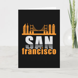 San Francisco USA Stad Stadssilhouet Skyline Cadea Kaart