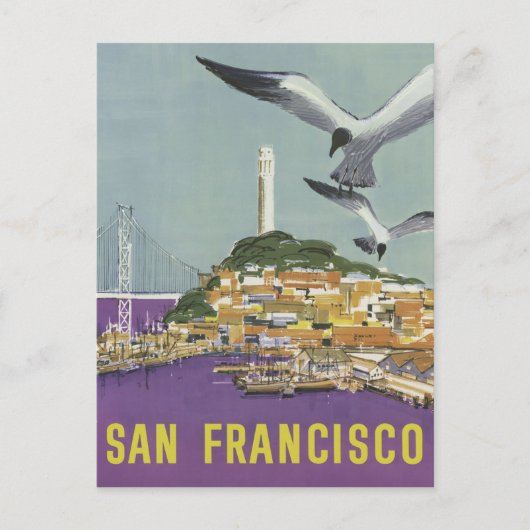 San Francisco USA vintage briefkaart (Voorkant)