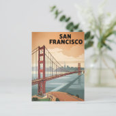 San Francisco USA vintage Briefkaart (Staand voorkant)