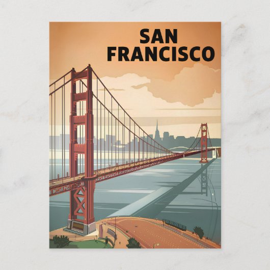 San Francisco USA vintage Briefkaart (Voorkant)