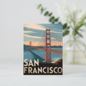 San Francisco USA vintage Briefkaart (Staand voorkant)