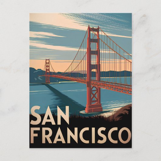 San Francisco USA vintage Briefkaart (Voorkant)