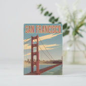 San Francisco USA vintage Briefkaart (Staand voorkant)