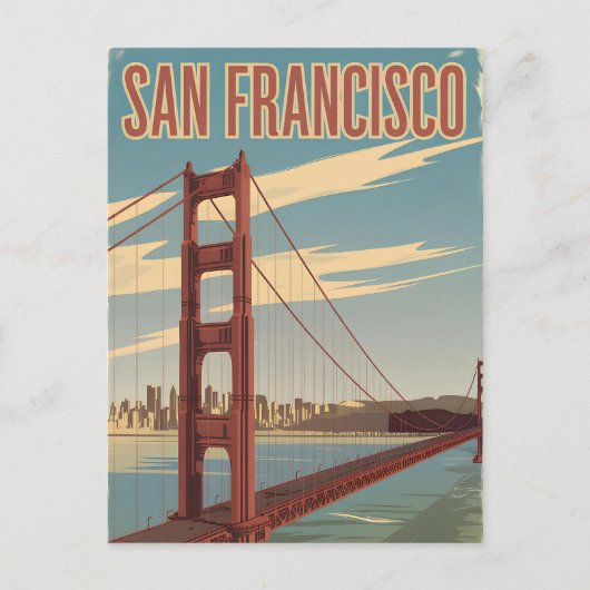 San Francisco USA vintage Briefkaart (Voorkant)