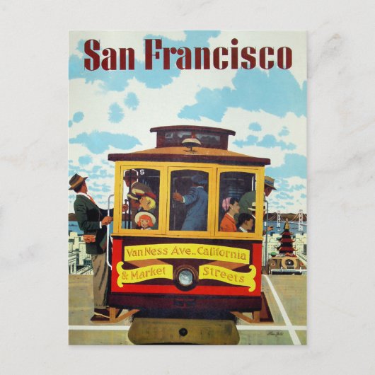 San Francisco USA vintage briefkaart (Voorkant)