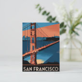 San Francisco USA vintage Briefkaart (Staand voorkant)