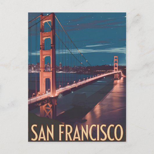 San Francisco USA vintage Briefkaart (Voorkant)