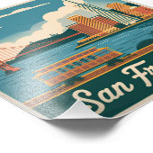 San Francisco USA vintage Foto Afdruk (Hoek)