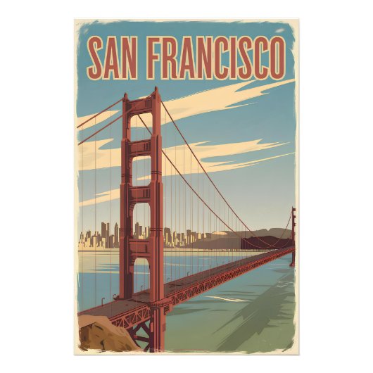 San Francisco USA vintage Foto Afdruk (Voorkant)
