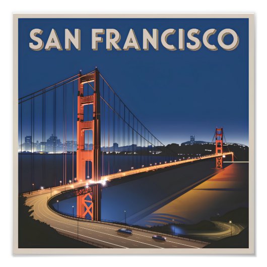San Francisco USA vintage Foto Afdruk (Voorkant)