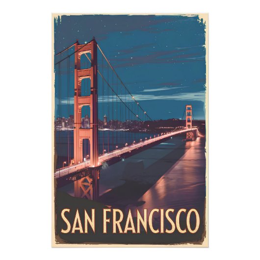 San Francisco USA vintage Foto Afdruk (Voorkant)