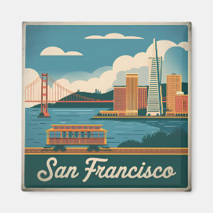San Francisco USA vintage Magneet