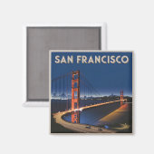 San Francisco USA vintage Magneet (Voorkant / Achterkant)