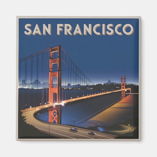 San Francisco USA vintage Magneet (Voorkant)