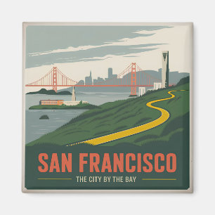 San Francisco USA vintage Magneet
