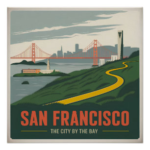 San Francisco USA vintage Perfect Poster
