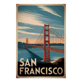 San Francisco USA vintage Perfect Poster