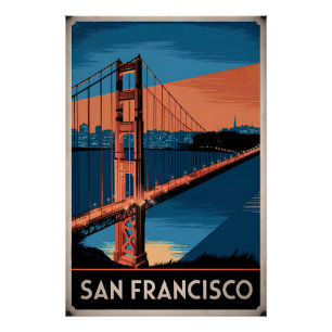 San Francisco USA vintage Perfect Poster