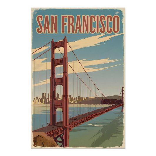San Francisco USA vintage Perfect Poster (Voorkant)
