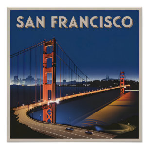 San Francisco USA vintage Perfect Poster