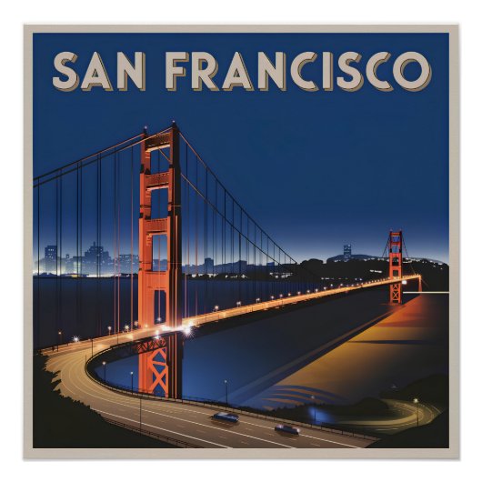 San Francisco USA vintage Perfect Poster (Voorkant)