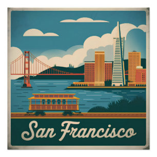 San Francisco USA vintage Perfect Poster