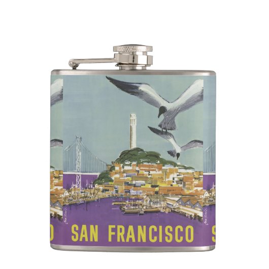 San Francisco USA Vintage Reiskolf Heupfles (Voorkant)