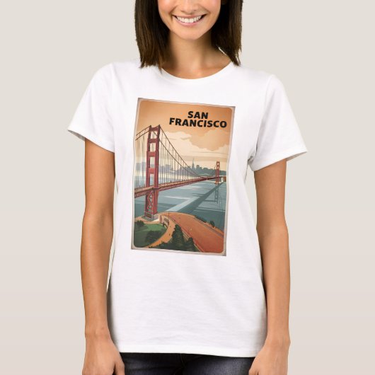 San Francisco USA vintage T-shirt (Voorkant)