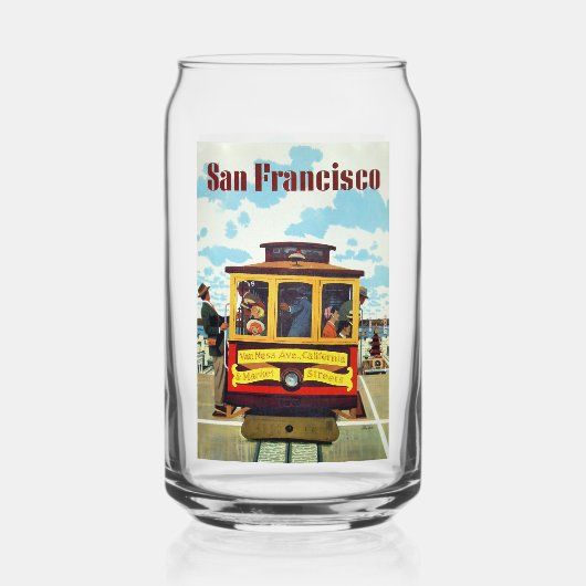 San Francisco USA Vintage Travel Blikvorm Glas