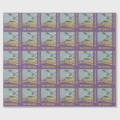 San Francisco USA Vintage Travel inpakpapier (Vlak)