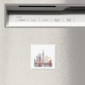 San Francisco v2 skyline poster Magneet (Insitu (Vaatwasser))