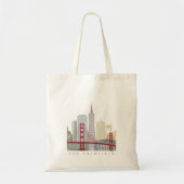 San Francisco v2 skyline poster Tote Bag (Voorkant)