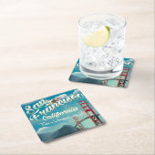 San Francisco Vacation vintage-poster Kartonnen Onderzetters (Insitu)