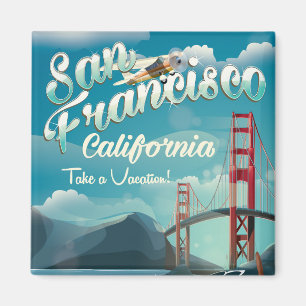San Francisco Vacation vintage-poster Magneet