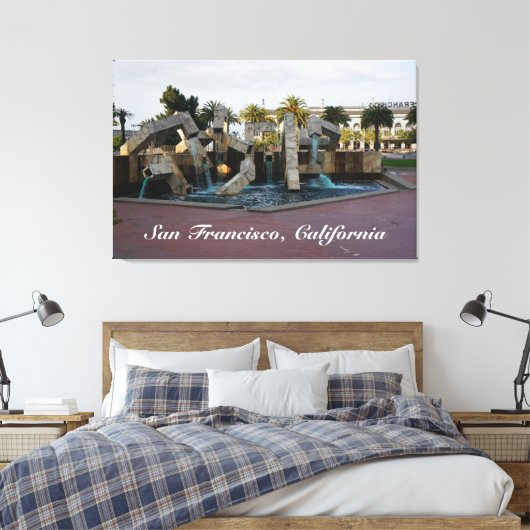 San Francisco Vaillancourt Fountain #2 Canvas (Insitu (Slaapkamer))