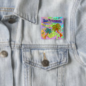 San Francisco Vakantie Doel Knop Vierkante Button 5,1 Cm (In situ)