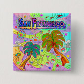 San Francisco Vakantie Doel Knop Vierkante Button 5,1 Cm (Voorkant)