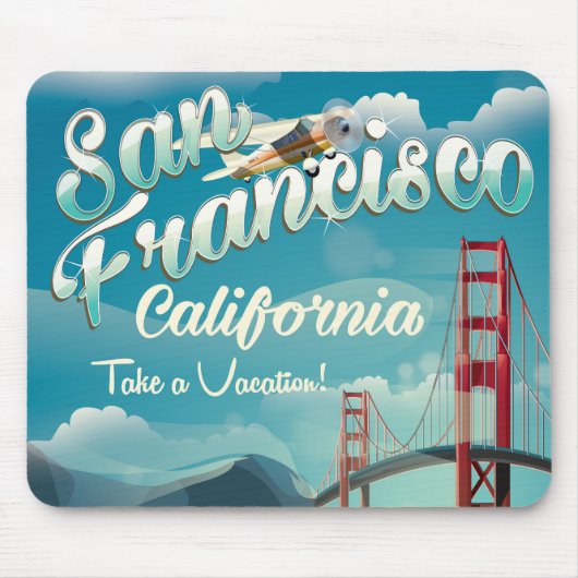 San Francisco Vakantie vintage reisposter Muismat (Voorkant)