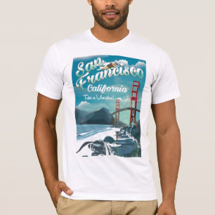 San Francisco Vakantie vintage reisposter T-shirt