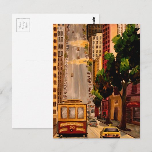 San Francisco Van Ness Cable Car Briefkaart (Voorkant / Achterkant)