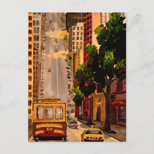 San Francisco Van Ness Cable Car Briefkaart (Voorkant)