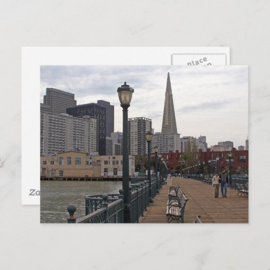 San Francisco van Pijler 39 Briefkaart (Voorkant / Achterkant)