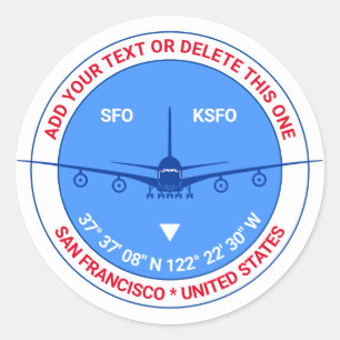 San Francisco, Verenigde Staten, Cool Travel Ronde Sticker