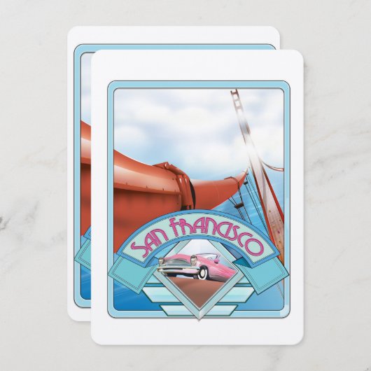 San Francisco, Verenigde Staten, reisposter (Voorkant / Achterkant)