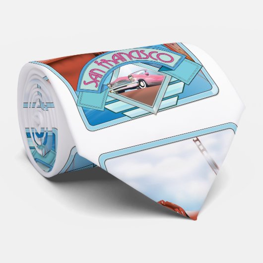 San Francisco, Verenigde Staten, reisposter Stropdas (Opgerold)